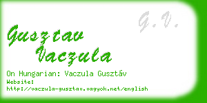 gusztav vaczula business card